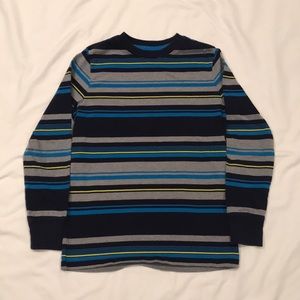 Boys long sleeve striped shirt.